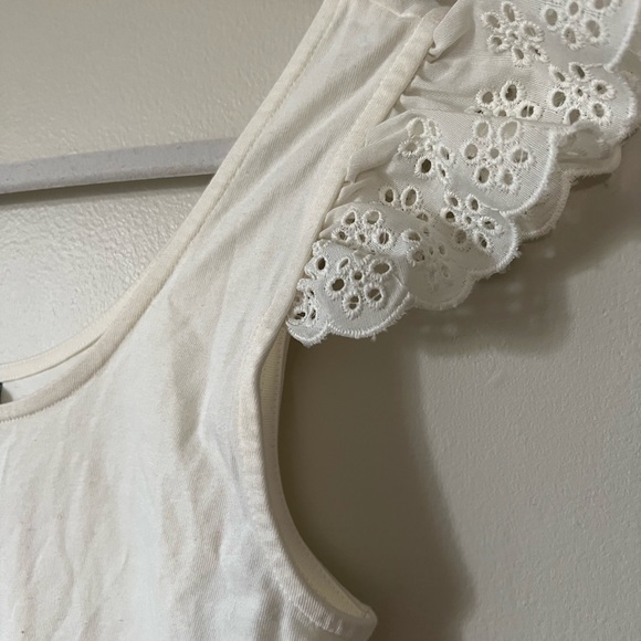 🌼 2/$20 Vero Moda Eyelet Cottagecore Bodysuit XL - Picture 2 of 5
